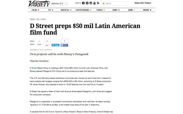 DSMG Preps Latin Film Fund